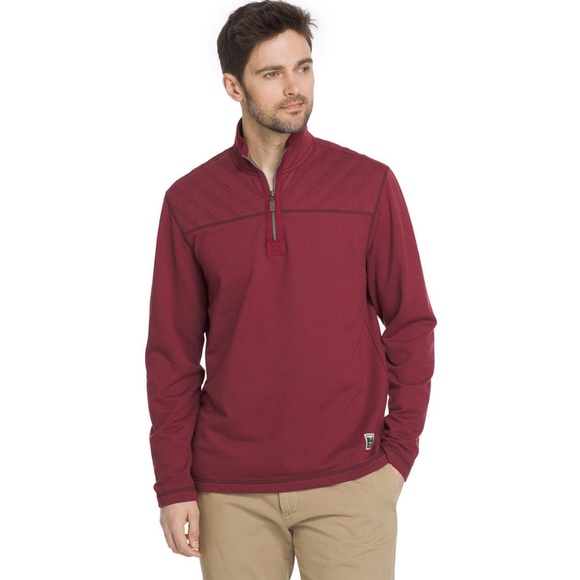 G.H. BASS & CO MEN’S QUARTER-ZIP FLEECE PULLOVER - Picture 1 of 4